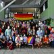 Alunos e professores protestam em frente ao prédio da Adufes, alvo de ataque homofóbico no Dia do Orgulho LGBTQIA+