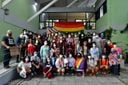 Alunos e professores protestam em frente ao prédio da Adufes, na Ufes, alvo de ataque homofóbico no Dia do Orgulho LGBTQIA+(Fernando Madeira)