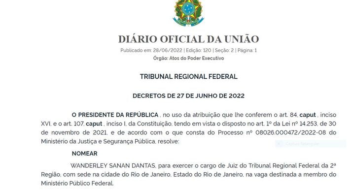 Três nomes, entre eles um procurador da República do MPF no ES estavam no páreo. Tribunal federal abarca Rio de Janeiro e Espírito Santo