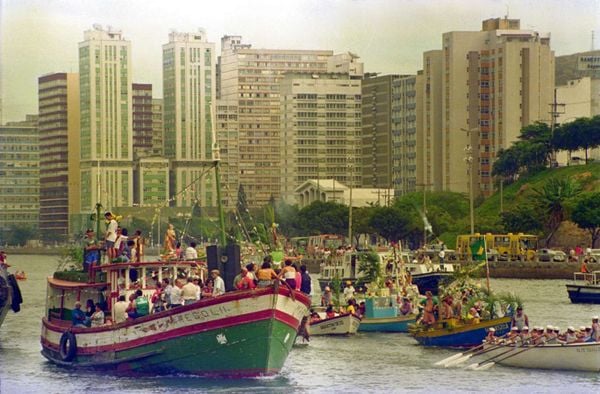 Procissão marítma de São Pedro na Baía de Vitória  por Gildo Loyola/ Arquivo AG