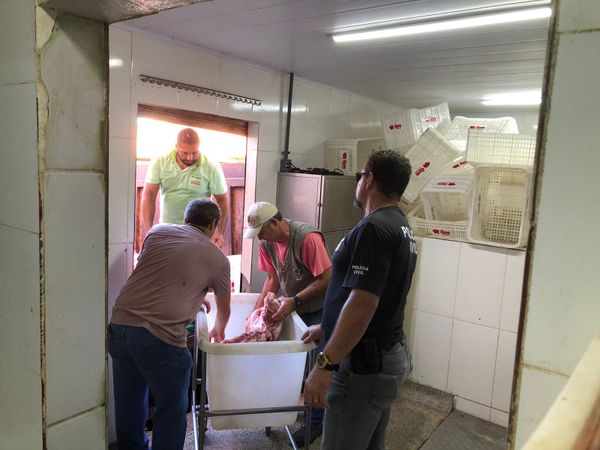 Polícia apreende 15 toneladas de carne clandestina em Vila Velha por Divulgação | Sesp