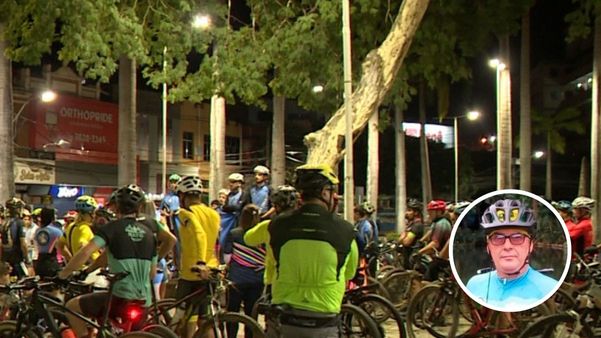 Ciclistas homenageiam cachoeirense morto por filho e nora