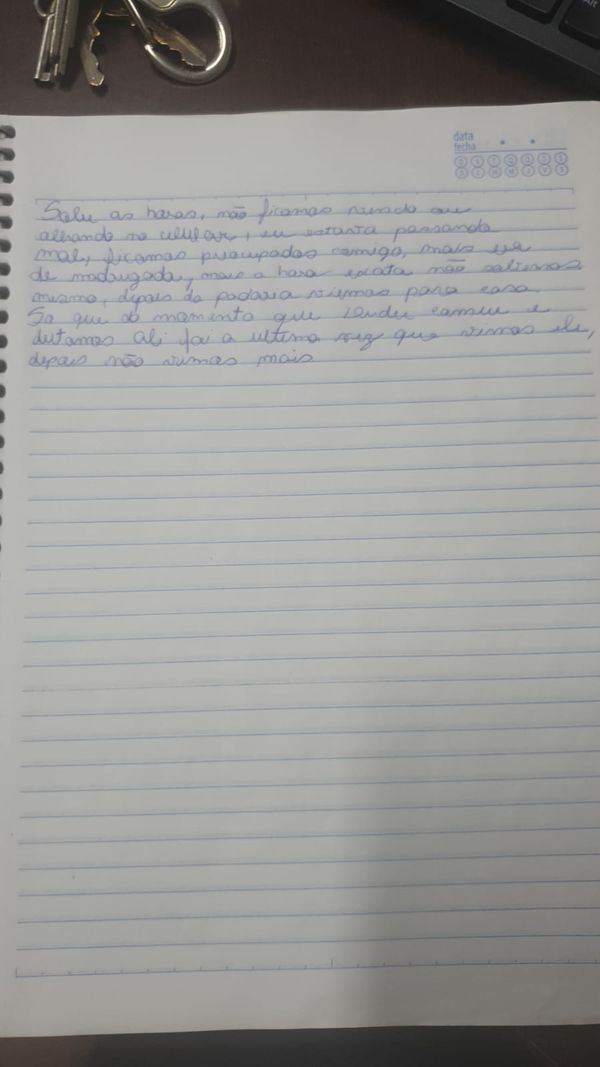 Um caderno com anotações foi apreendido durante as investigações por Divulgação \ PCES