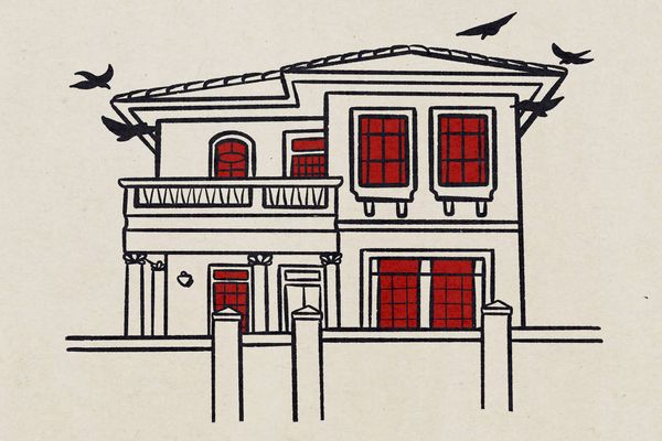 Ilustração para o podcast 'A Mulher da Casa Abandonada', de Chico Felitti 