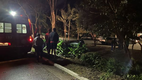 Carro capota na BR 262 em Venda Nova do Imigrante