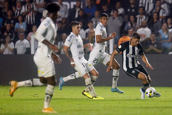 O Botafogo tentou de todas as formas, mas não consegui balançar as redes do Santos