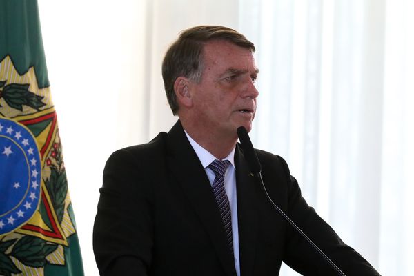 Presidente Jair Bolsonaro (PL), em encontro com chefes de missão diplomática em Brasília