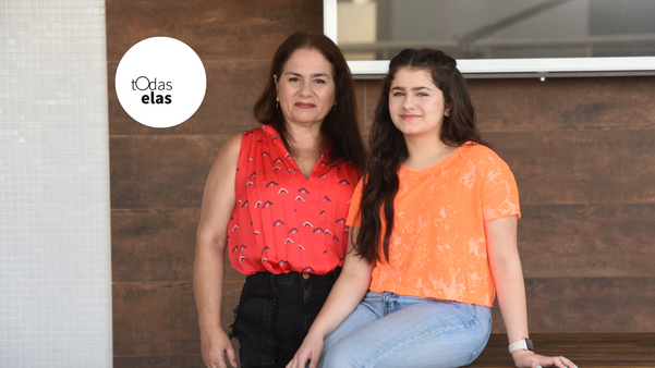Inês Veltri e a filha Maria Victória, de 14 anos, lutaram pelo direito de a jovem poder usar bermuda na escola