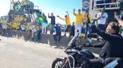 Presidente Jair Bolsonaro retorna para Vitória em motociata(Reprodução/ Facebook)
