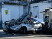 Carro ficou completamente destruído após explosão em posto no RJ(Tomaz Silva | Agência Brasil)