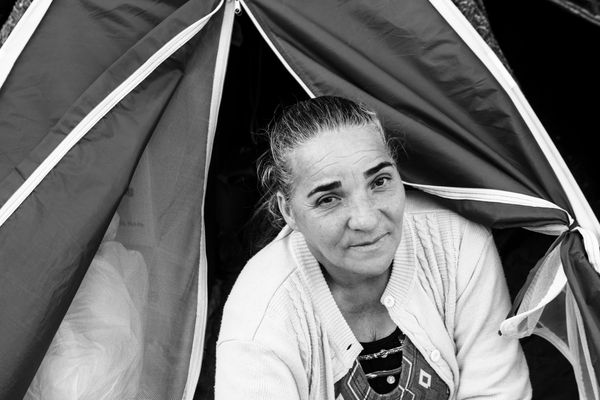 Famílias da Ocupação Chico Prego acampadas em frente à Prefeitura de Vitória. Margarete Inácio Rodrigues pi2jrmtgq