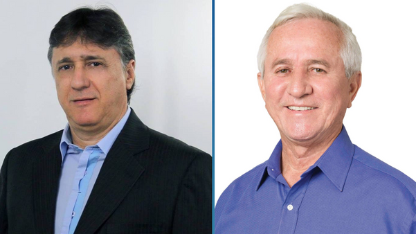 Candidatos do PRTB a governador, Claudio Paiva, e a senador, Antonio Bungenstab