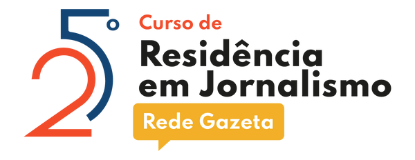 Logo do 25º Curso de Residência em Jornalismo da Rede Gazeta