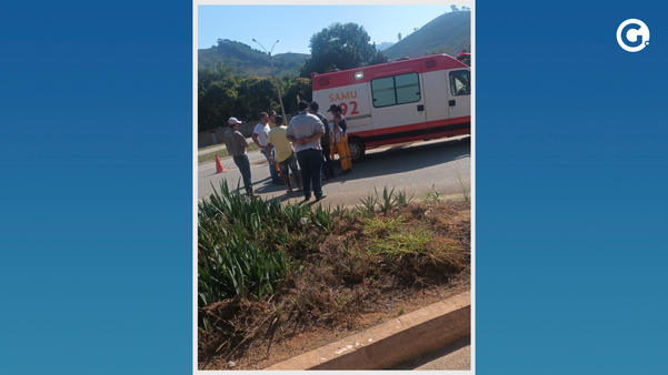 Colisão entre carro e moto deixa uma pessoa ferida em Ibatiba