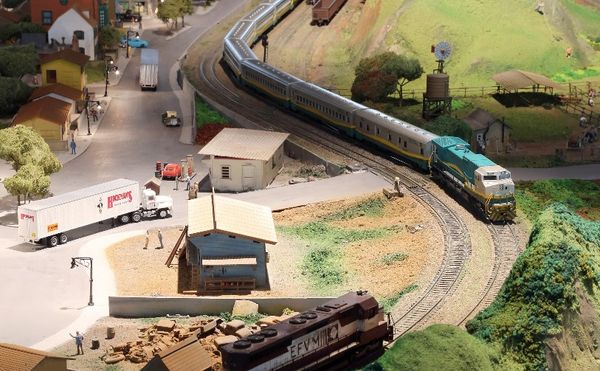Maquete da Estrada de Ferro Vitória a Minas que pertence ao Museu Vale. É a maior do Brasil representando uma ferrovia específica