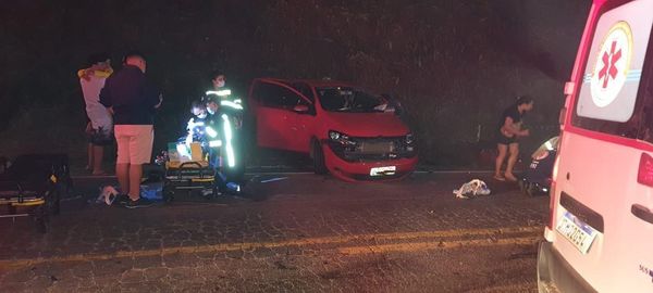 O acidente na Rodovia do Frade, em Cachoeiro de Itapemirim, envolveu três carros e resultou em quatro vítimas por Divulgação \ 3º BBM