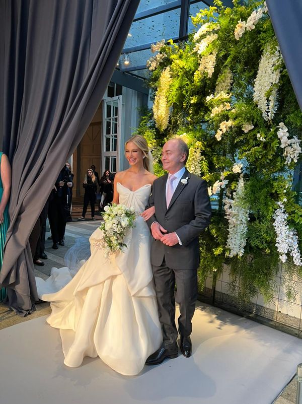 Livia Verjovsky  e o pai Juarez Pessotti