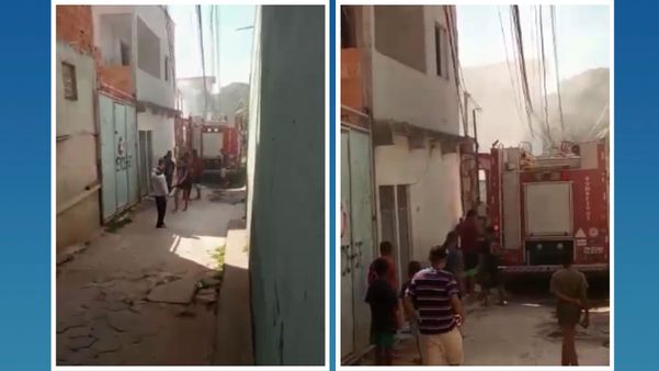 Corpo de Bombeiros combateu o incêndio que atingiu uma residência no bairro Flexal II, em Cariacica, no domingo (7)