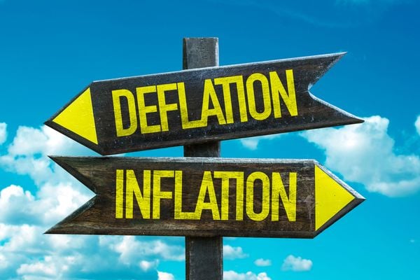 Ilustração sobre deflação e inflação
