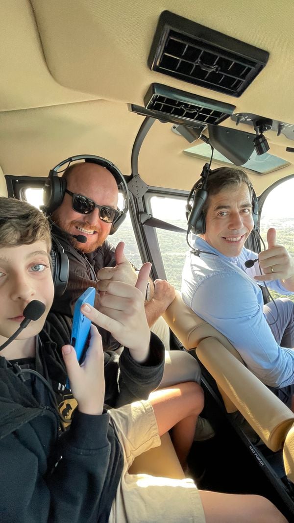 Passeio de helicóptero da Chiabai para clientes do Taj por Chiabai/ Divulgação