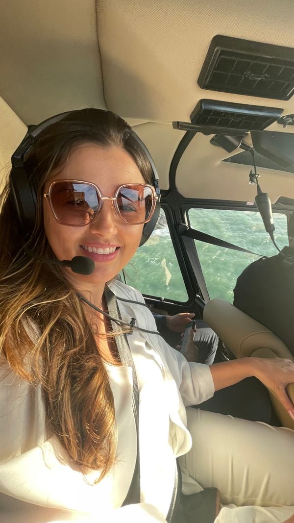 Passeio de helicóptero da Chiabai para clientes do Taj por Chiabai/ Divulgação
