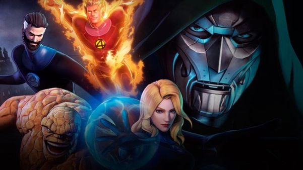 Quarteto Fantástico em foto de divulgação do jogo Marvel Ultimate Alliance 3