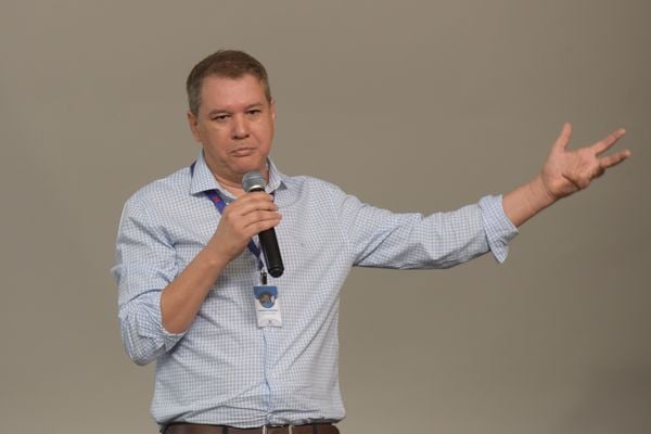 Márcio Chagas. Lançamento da campanha do The Trust Project no auditório da Rede Gazeta