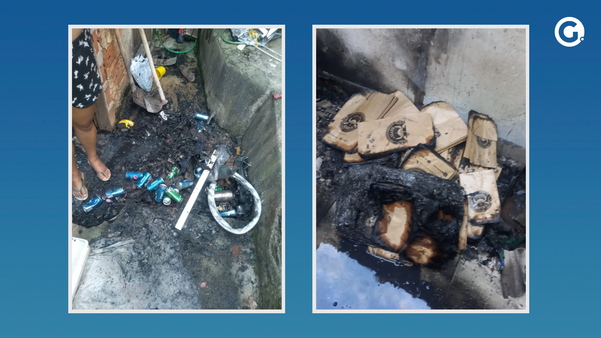 Casa pega fogo e cozinha fica destruída em Cachoeiro de Itapemirim