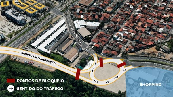 Trânsito será alterado na Avenida João Palácios, na Serra, a partir da próxima segunda-feira (15)