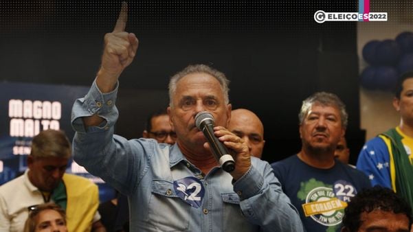 Carlos Manato (PL), durante convenção partidária que confirmou seu nome para a disputa ao governo do ES
