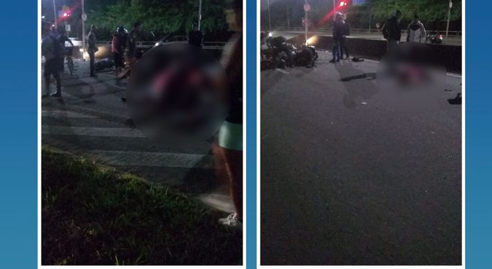 A colisão aconteceu na noite desta quarta-feira (17) e envolveu duas motocicletas; trânsito ficou interditado na pista principal por quase duas horas