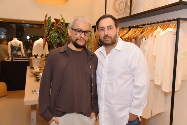 Os empresários e estilistas Luiz Guidoni e Robson Santos