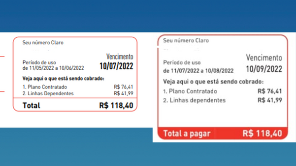 Contas de telefone