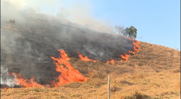 Fogo atinge pasto e preocupa produtores em Cachoeiro por Luiz Gonçalvez 