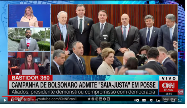 Passando a Limpo: Posts enganam ao sugerir que Bolsonaro e ministros olhavam para Lula em foto feita no TSE