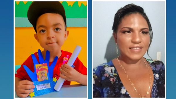 Maura Santana dos Santos de Jesus, de 35 anos, e o filho dela, Wilson dos Santos de Jesus, de 4 anos, morreram no local do acidente. 