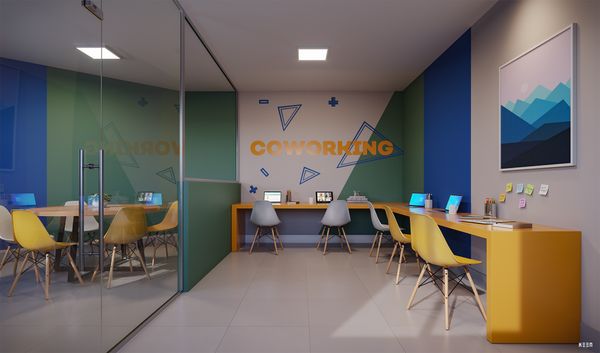 Espaço de coworking é uma das tendências e está no presente no Villa Verde Condomínio Clube, em Jardim Limoeiro, na Serra