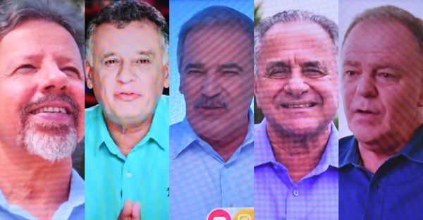 Aridelmo Teixeira, Audifa Barcelos, Guerino Zanon, Carlos Manato e Renato Casagrande no horário eleitoral