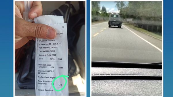 Resultado do teste do bafômetro apontou valor quatro vezes acima do limite para constatação de embriaguez ao volante; caso aconteceu na tarde deste domingo (28), em Anchieta