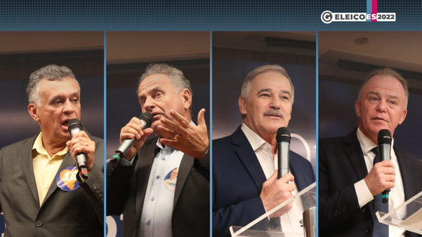 Audifax Barcelos, Carlos Manato, Guerino Zanon e Renato Casagrande durante o evento Diálogo com o Setor Produtivo