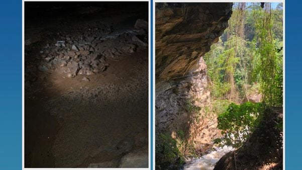 Fenômeno natural em que água desaparece e ressurge em gruta de Vargem Alta