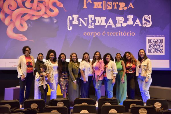 Participantes do painel de abertura do Cinemarias por Rodrigo Gavini