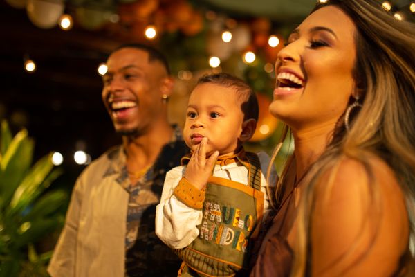 PAzinho e os pais Thays Andreata e Paulo André