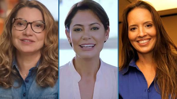 Janja, Michelle e Giselle Bezerra têm aparecido nas propagandas eleitorais dos maridos
