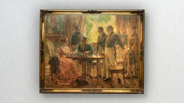 “Sessão do Conselho de Estado”, de Georgina de Albuquerque, retrata Maria Leopoldina e ministros reunidos antes da Independência