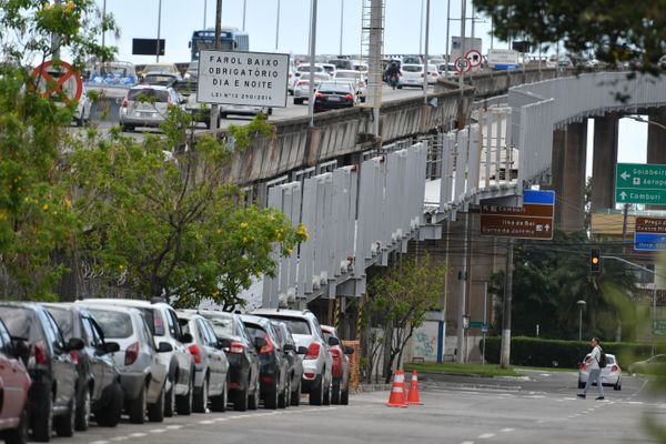 Início da pavimentação da ciclovia da Terceira Ponte  por Fernando Madeira