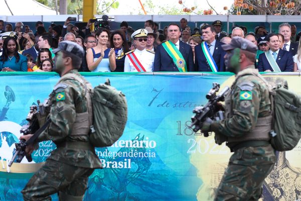 Desfile cívico-militar com a participação do presidente Jair Bolsonaro em Brasília