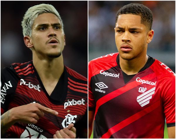 Pedro, no Flamengo, e Vitor Roque, no Athletico-PR, são protagonistas nesta Libertadores