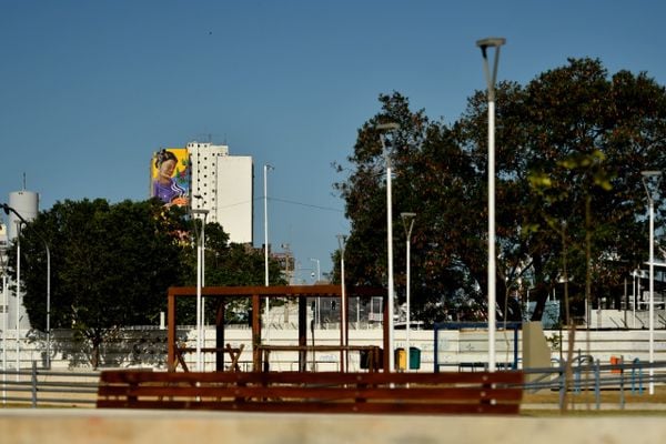Prédio no Centro de Vitória ganha pintura gigante com símbolos do ES por Fernando Madeira