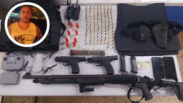  PM detém três homens, apreende armas de fogo, colete balístico e drone utilizados no por criminosos no Morro da Piedade